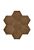 carreaux adhésifs en cuir écologique  hexagone marron cognac