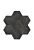 carreaux adhésifs en cuir écologique  hexagone gris charbon de bois