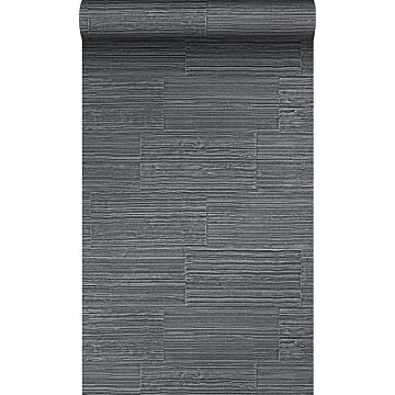 papier peint pierre naturelle brute rétro en appareil de panneresses noir