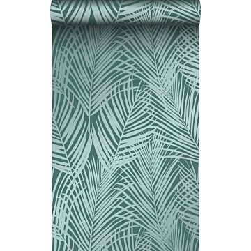 papier peint feuilles de palmier vert émeraude