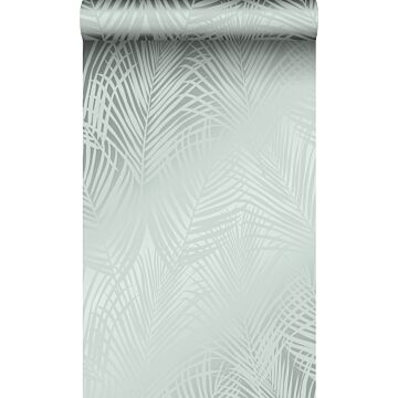 papier peint feuilles de palmier vert céladon