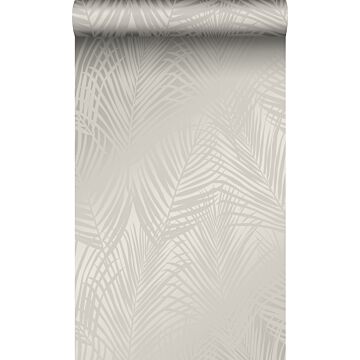 papier peint feuilles de palmier beige