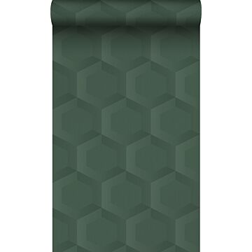 PP intissé éco texture hexagone 3d vert foncé