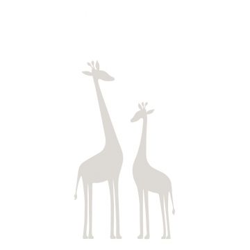 papier peint panoramique girafes gris chaud