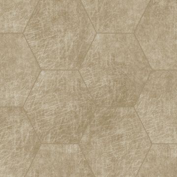 carreaux adhésifs en cuir écologique  hexagone sable beige