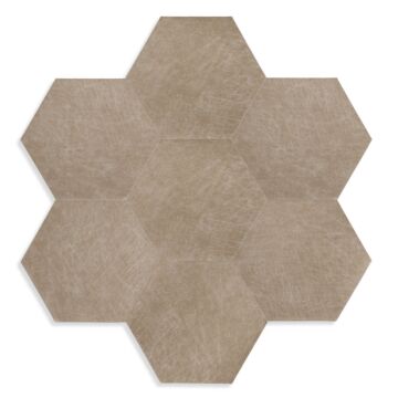 carreaux adhésifs en cuir écologique  hexagone sable beige